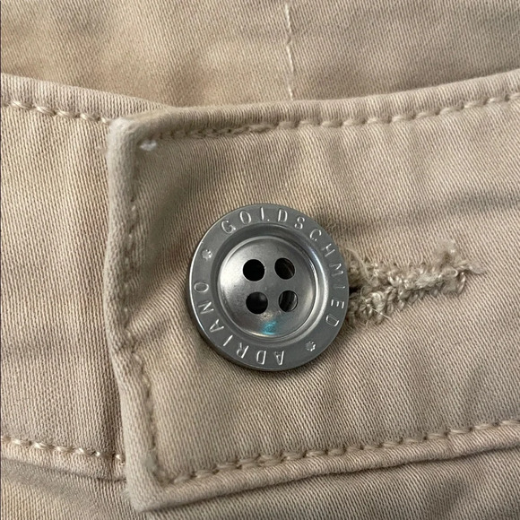 AG Adriano Goldschmied Beige Men's 40 Khaki Griffin Front Men's Shorts Classic - Picture 2 of 7